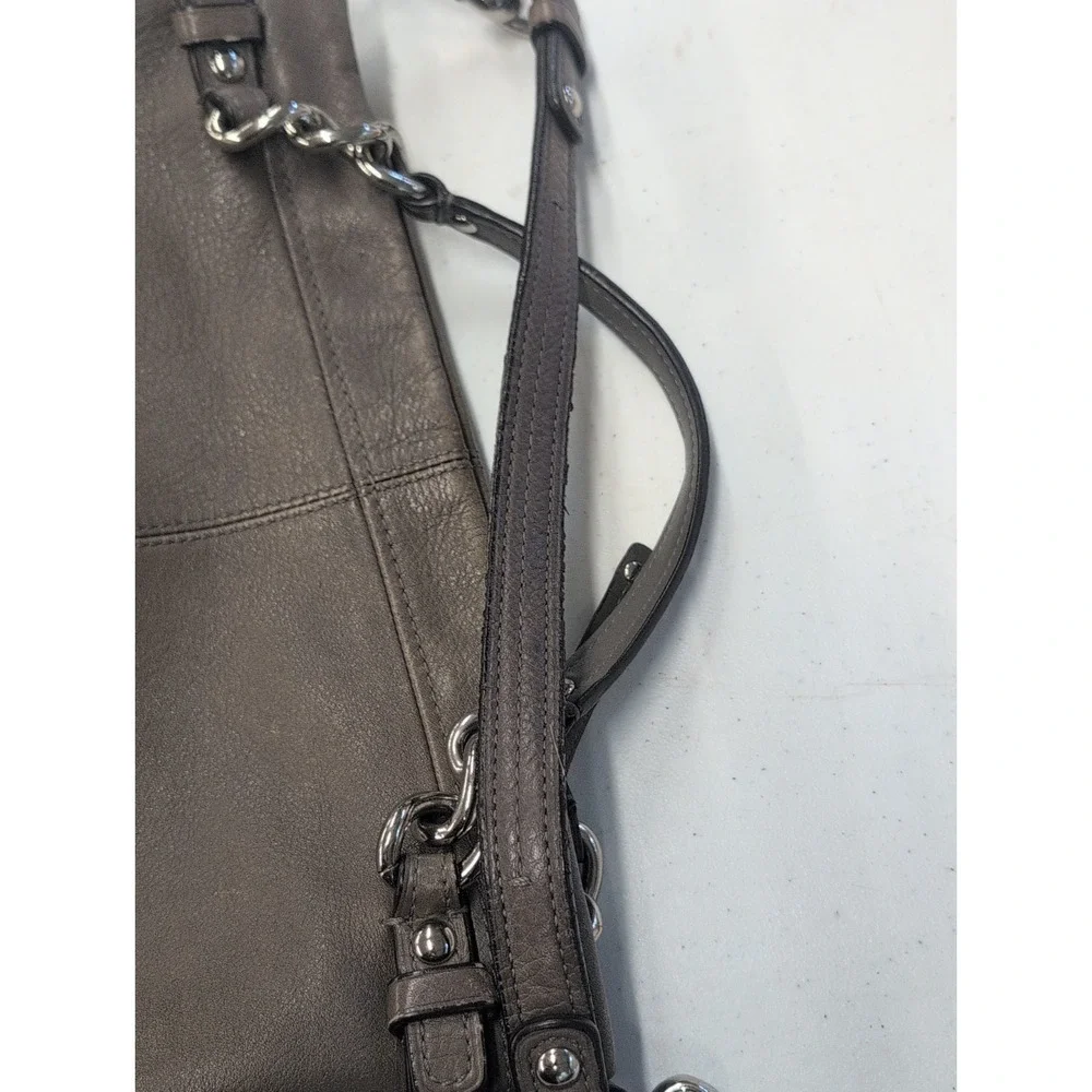 Coach Madison Brook Hobo Bag Taupe Silver 14142M Soft Leather No Crossbody Strap